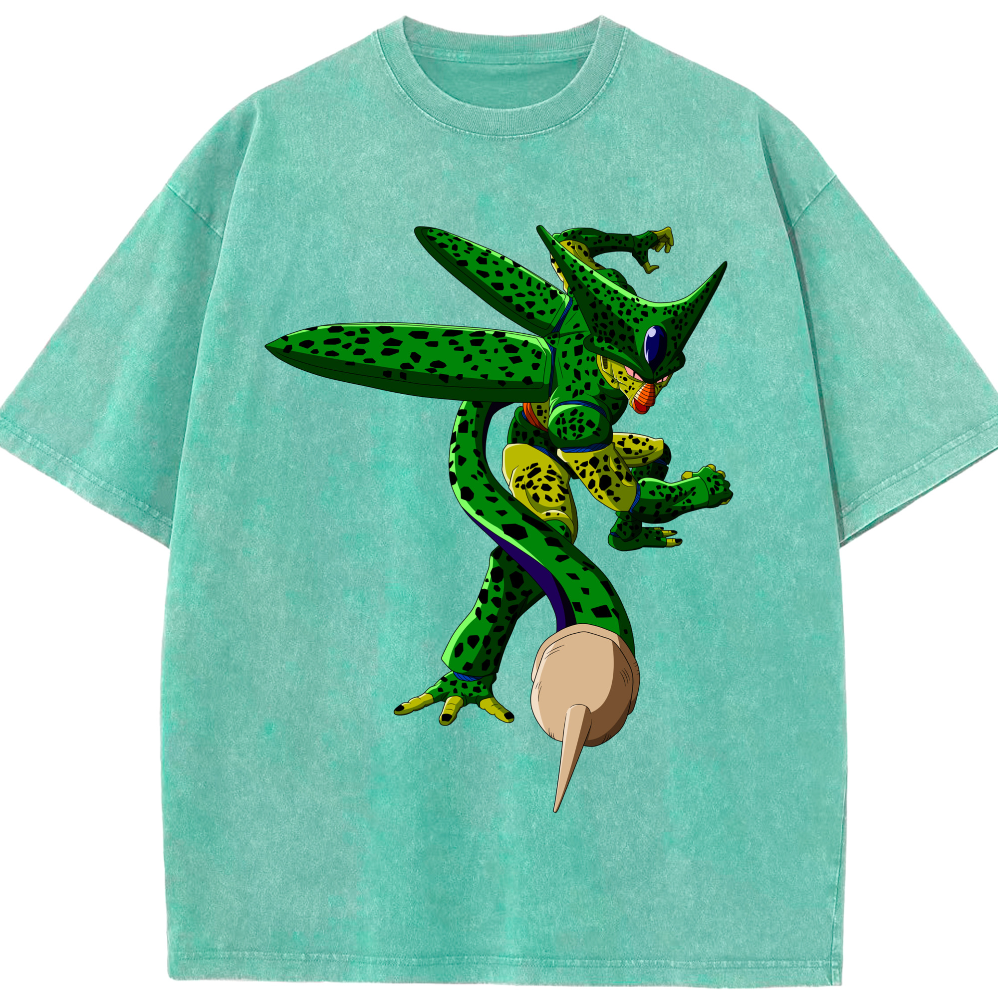 （画像用） ドラゴンボール セル DRAGON BALL Cell 綿100% ヴィンテージ風 半袖Tシャツ（フロントプリント）